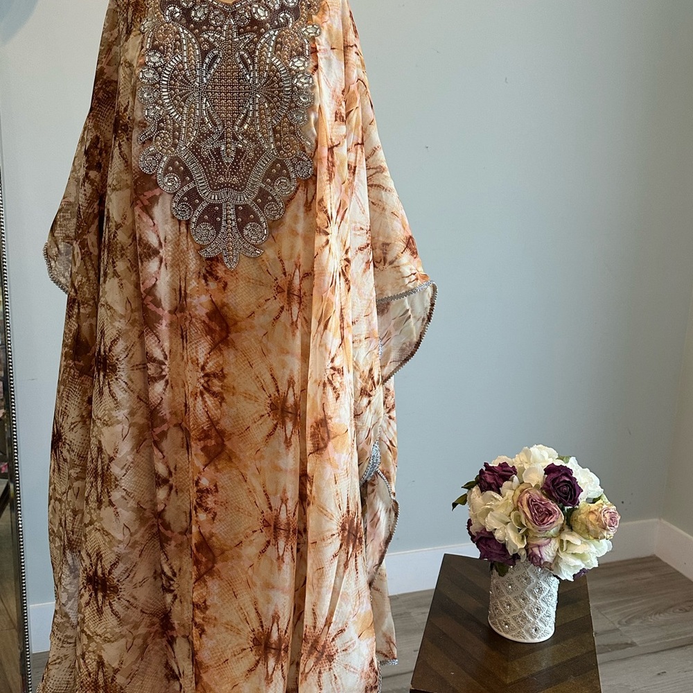 Kaftan - One Size- Side Open- Double Layers-Embro… - image 8